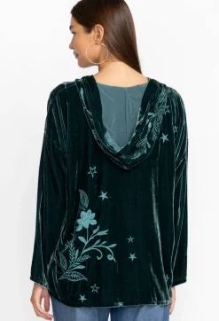 Johnny Was Wmns Frankie Velvet Pull On Hoodie Ponderosa Pine