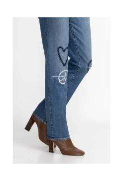 Sale Johnny Was Woodstock Boyfriend Jean Destroyed Indigo