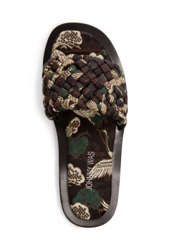 Best Johnny Was Woven Crane Sandal Black